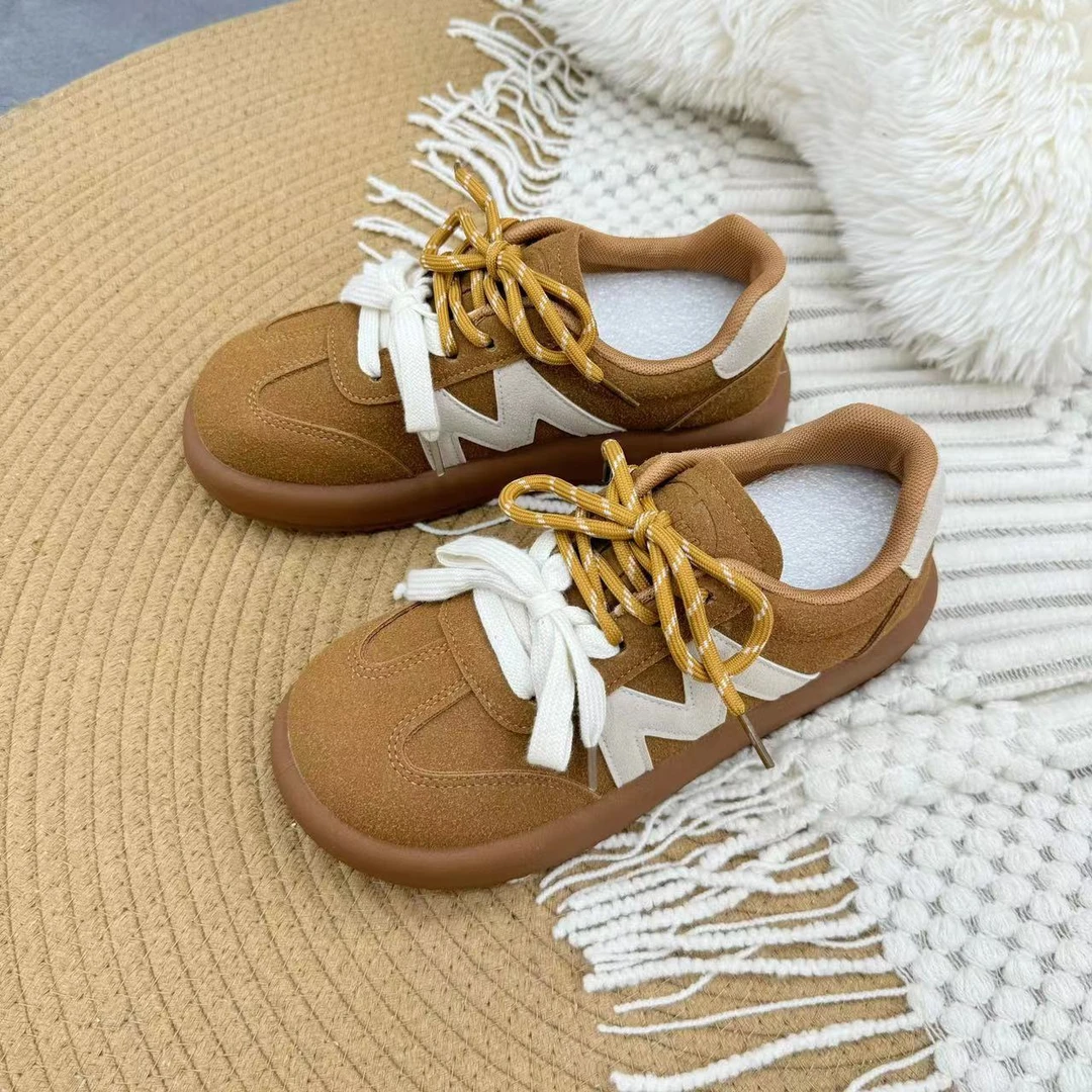 828-1 松糕厚底勃肯鞋女2024新款复古百搭休闲德训鞋软底运动鞋子