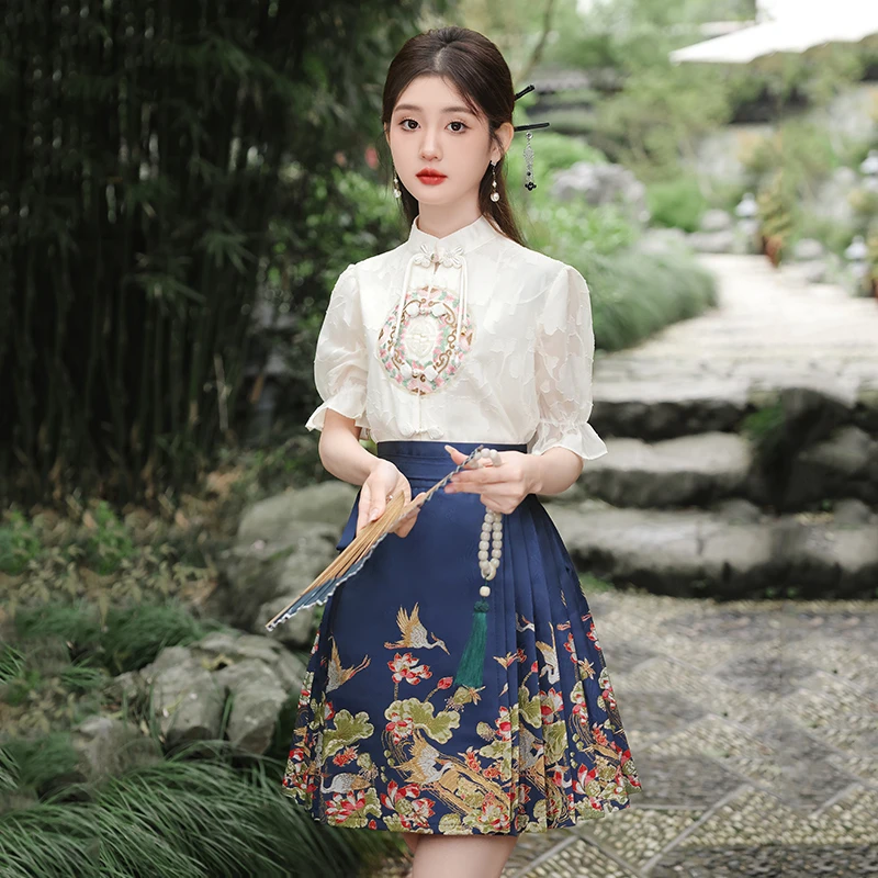 明宫史马面裙2024新款宋制汉服成人女夏季短款中式国风古装小个子