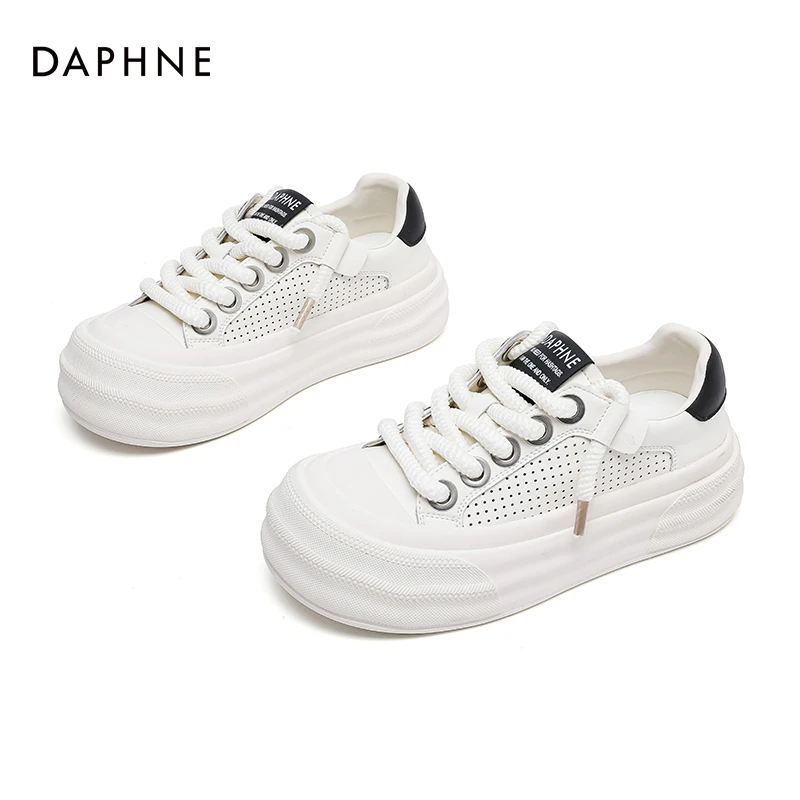 达芙妮小白鞋女2025新款ins夏季透气百搭时尚韩版厚底运动休闲鞋