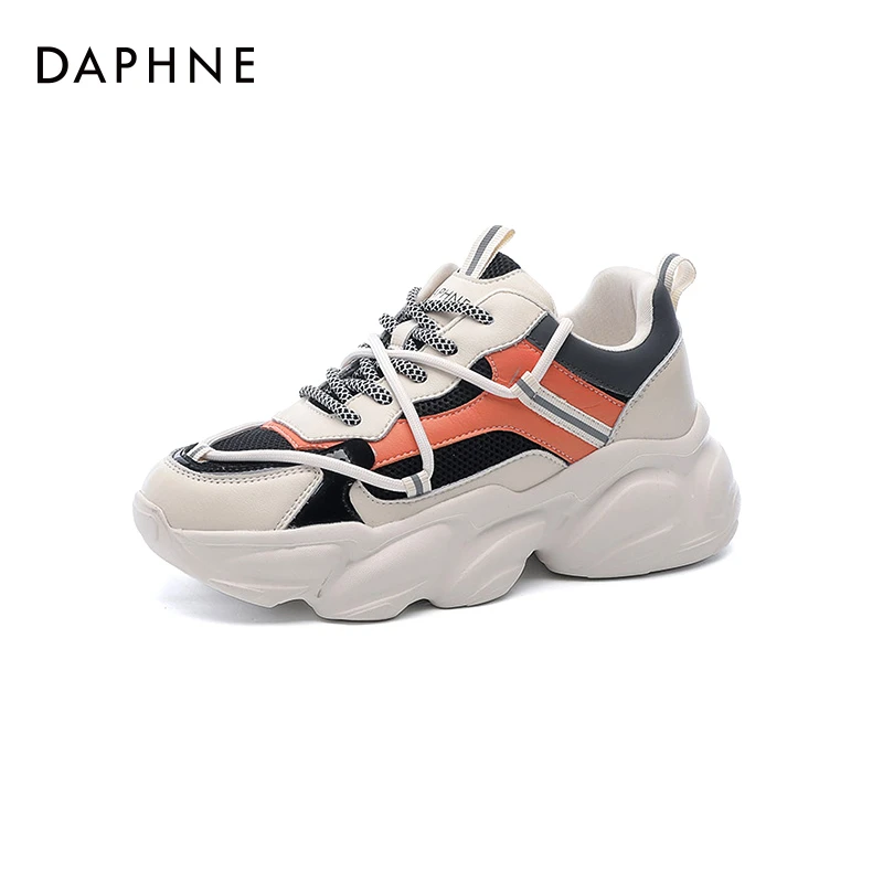 Daphne/达芙妮老爹鞋女2025秋季新款女鞋韩版百搭休闲厚底运动鞋