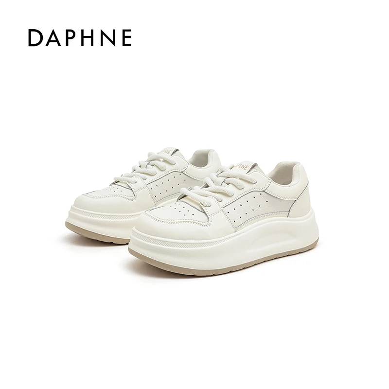 达芙妮厚底小白鞋女2025秋季新款潮流时尚板鞋轻便休闲百搭运动鞋