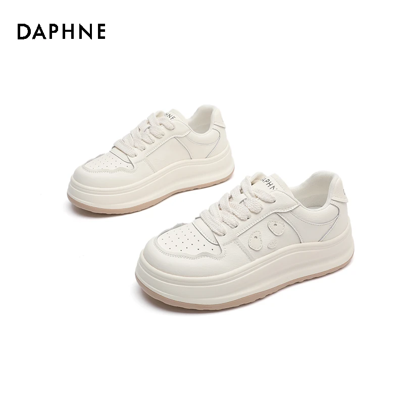 Daphne/达芙妮小白鞋女ins潮2025年夏季新款女鞋百搭厚底休闲板鞋