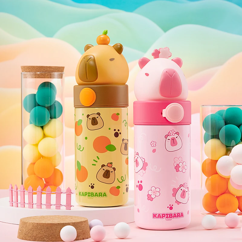 艾可思豚豚公仔保温杯350ml儿童水杯3-6-12岁男女小学生家用直饮