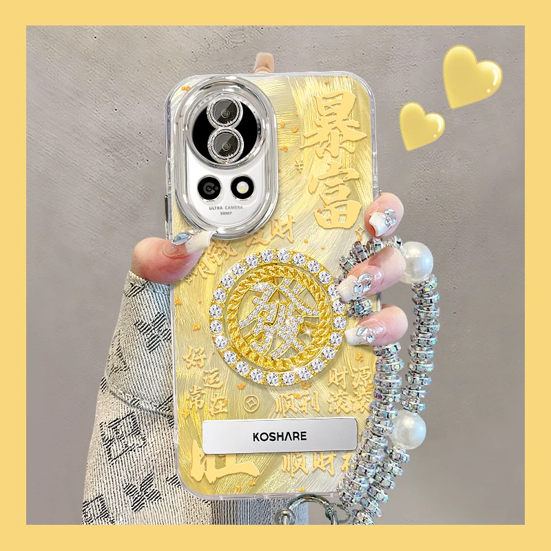 适用于华为nova12至尊版暴富發转盘精孔羽纱壳女手机壳防摔保护套