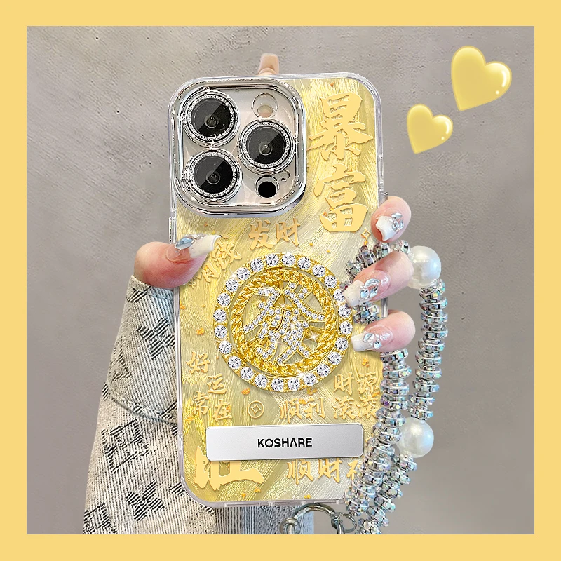 暴富發转盘适用于苹果华为vivo小米oppo精孔羽纱壳保护套女手机壳