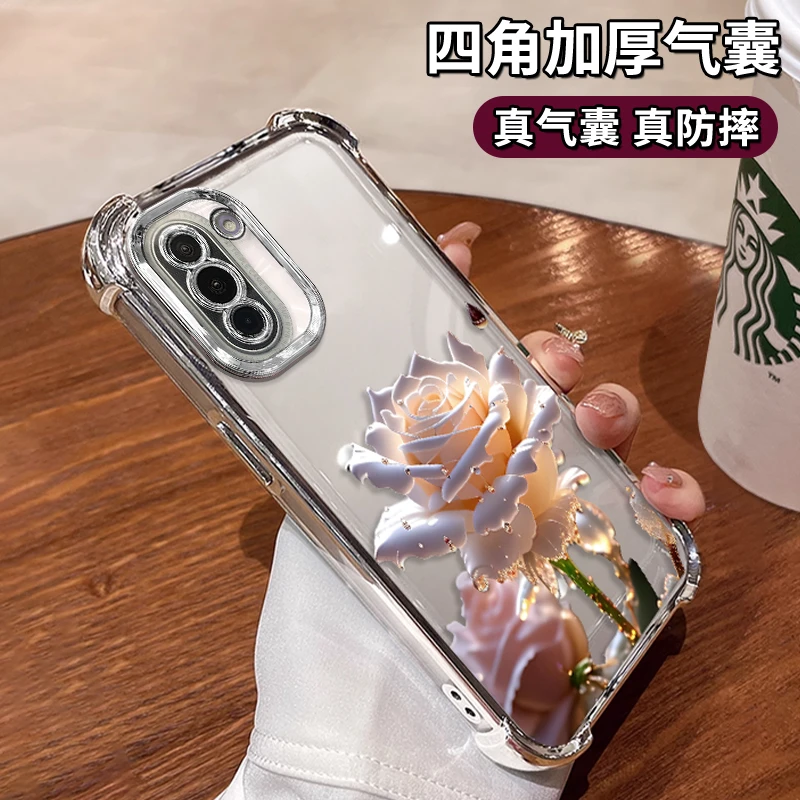 适用于华为NOVA10PRO水晶玫瑰电镀防摔壳创意女手机壳保护套