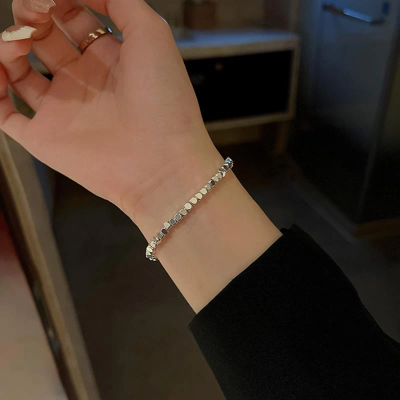 925银手链 碎银几两手链女ins小众设计感高级手镯年新款潮女生风