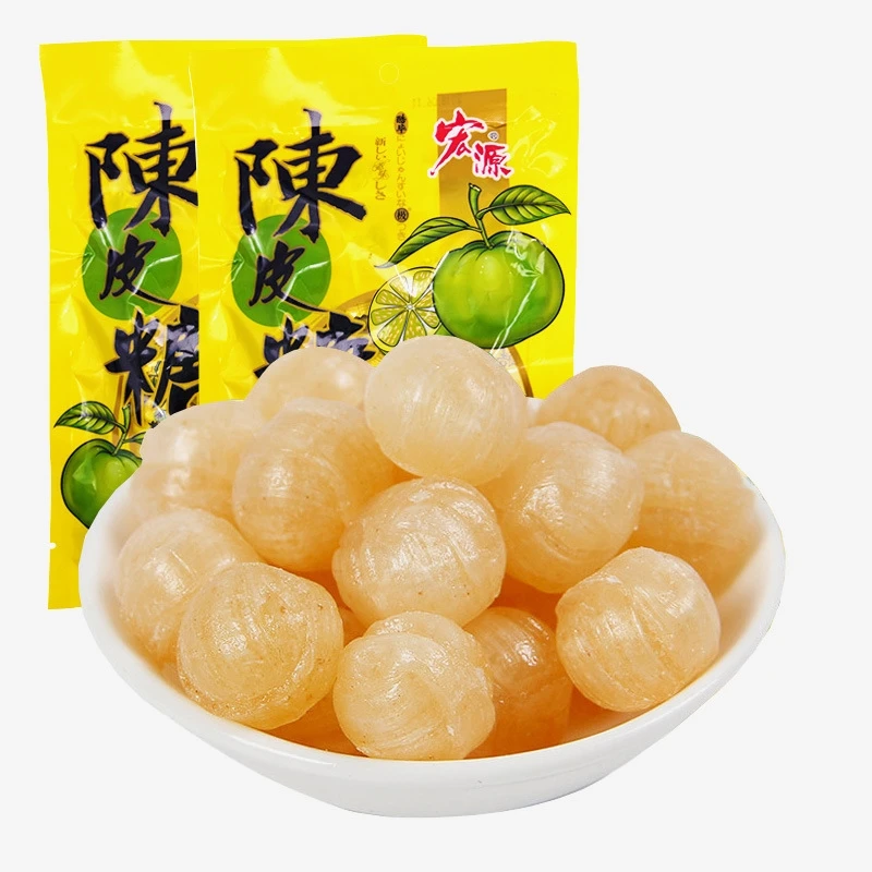 宏源陈皮糖80克一包休闲零食糖果