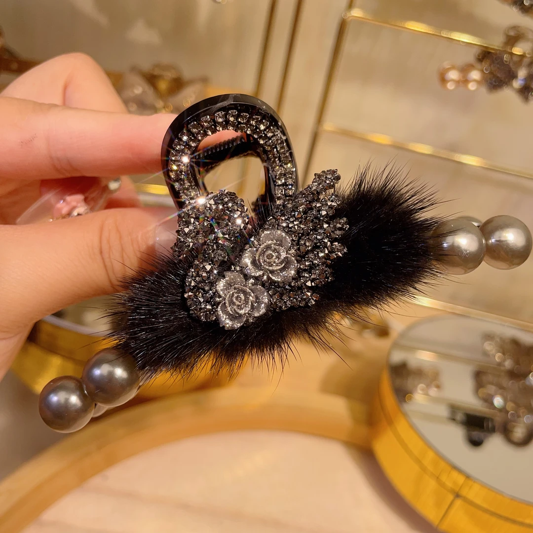 秋冬饰品新款天鹅大抓夹时尚气质轻奢优雅百搭韩版简约白领经典款