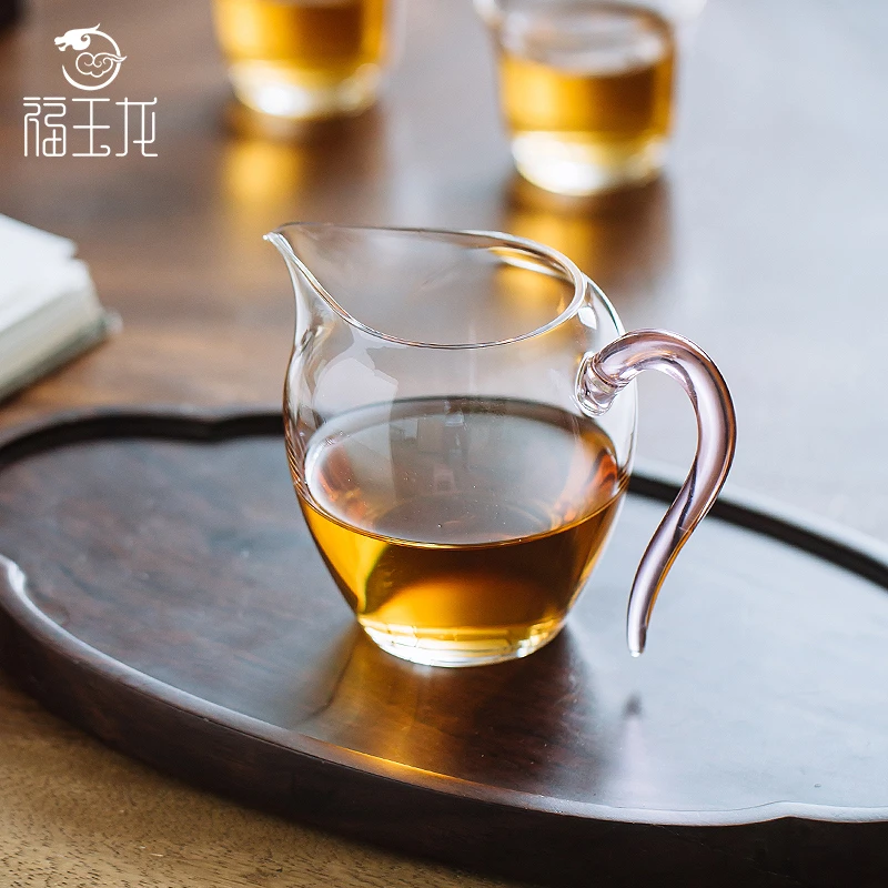 福玉龙高硼硅玻璃公道杯高端耐热加厚分茶器茶海功夫茶公道杯茶具