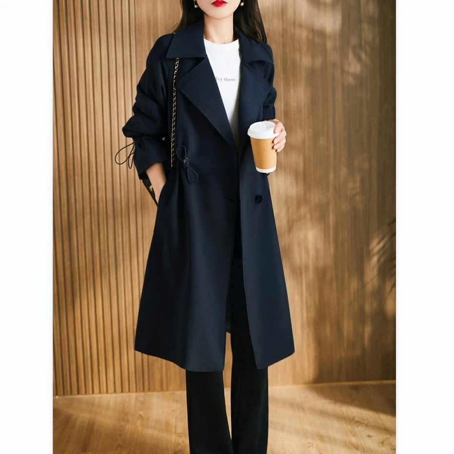 非常好穿！飒美的舒适型~ 高品质西装领高档风衣女款爆款2025新款
