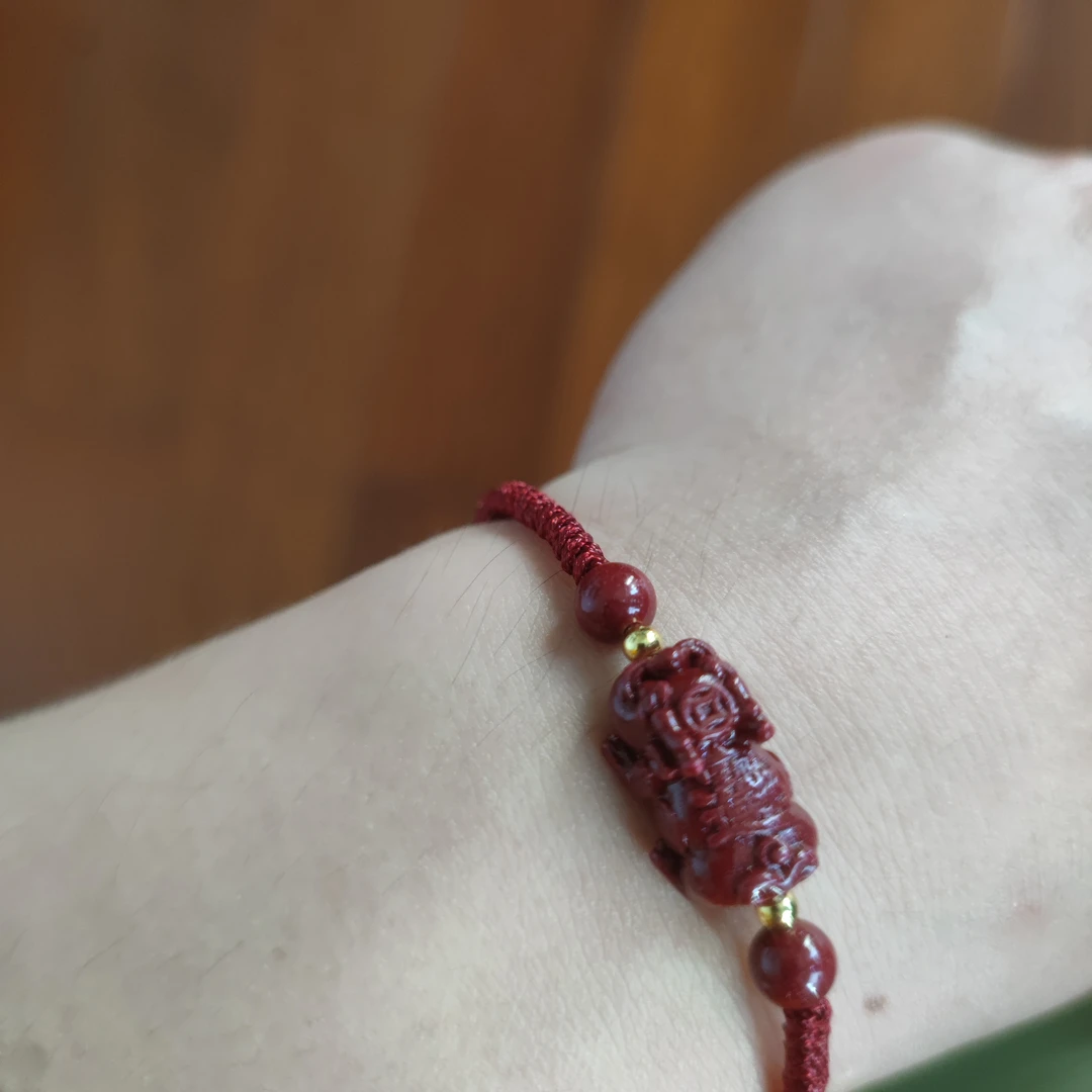 含辰砂工艺品朱砂 貔貅手绳 手链 ZS 3号