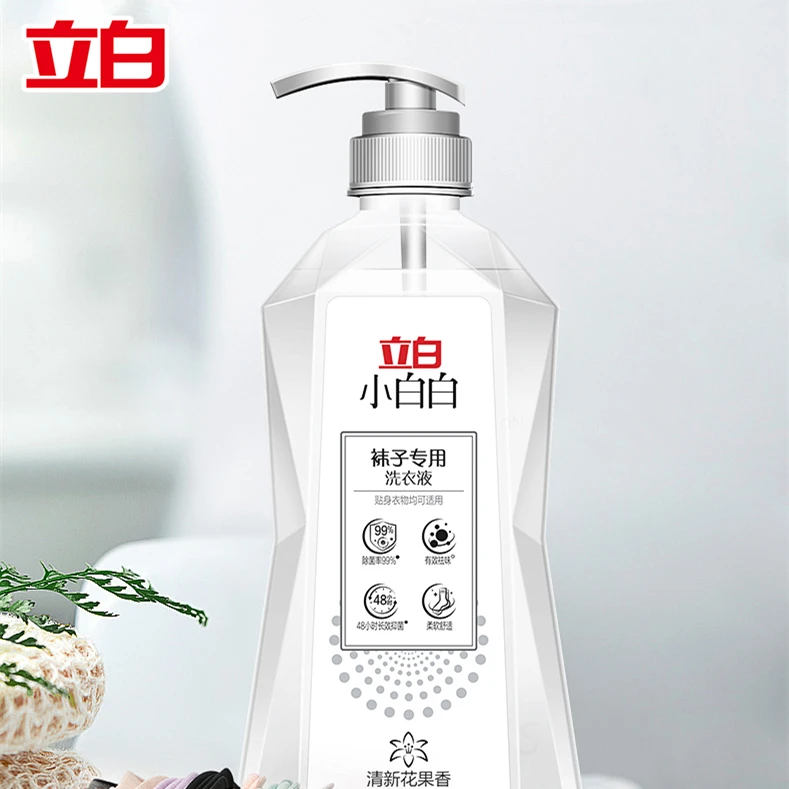 立白小白白袜子专用洗衣液450g瓶装 高效除菌去渍男女袜洗护剂