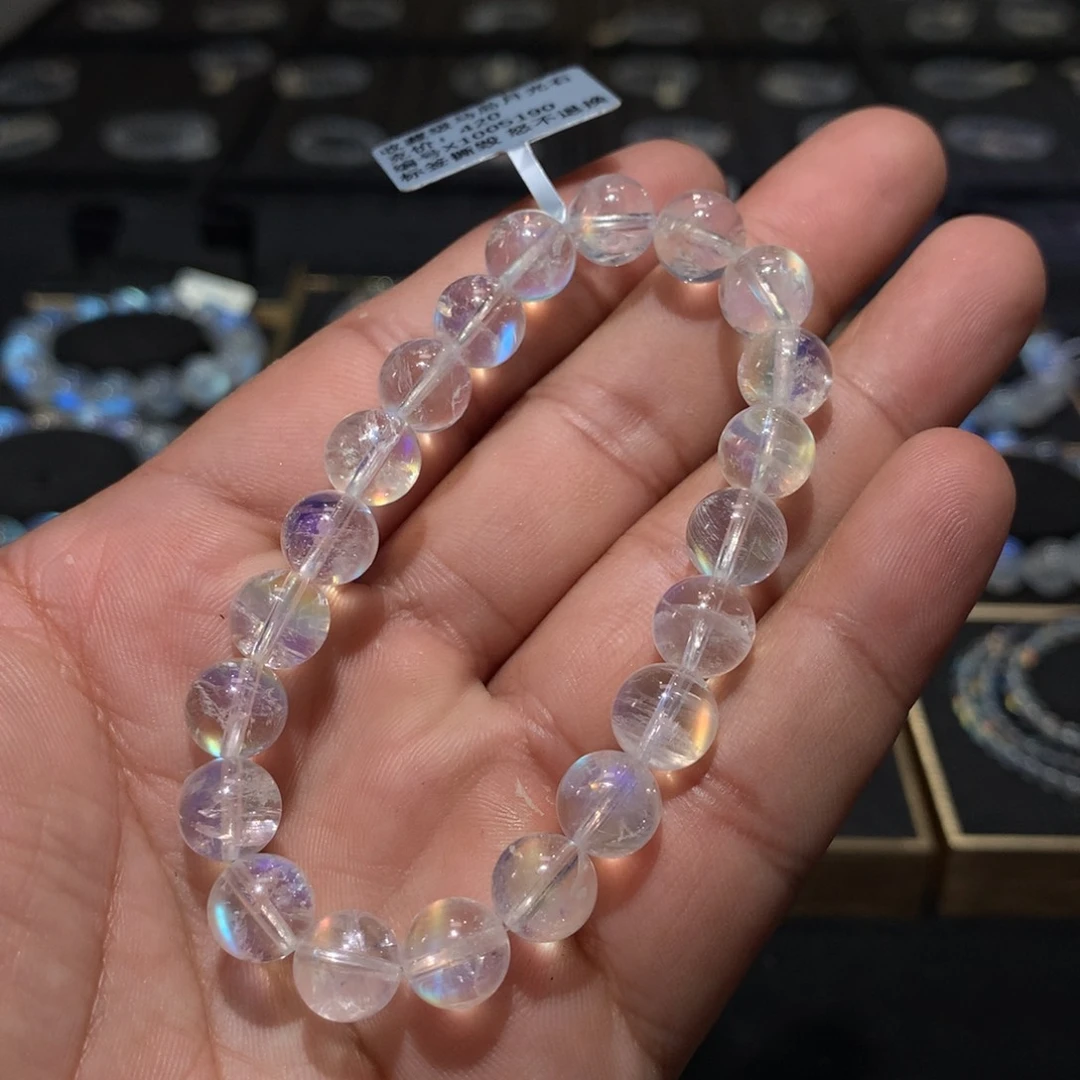 月光石手链9mm马岛未镶嵌