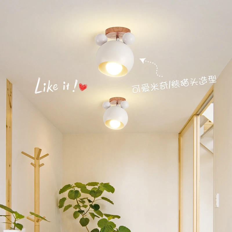 走廊灯过道灯现代简约创意个性卡通马卡龙嵌入式筒灯进门玄关灯具