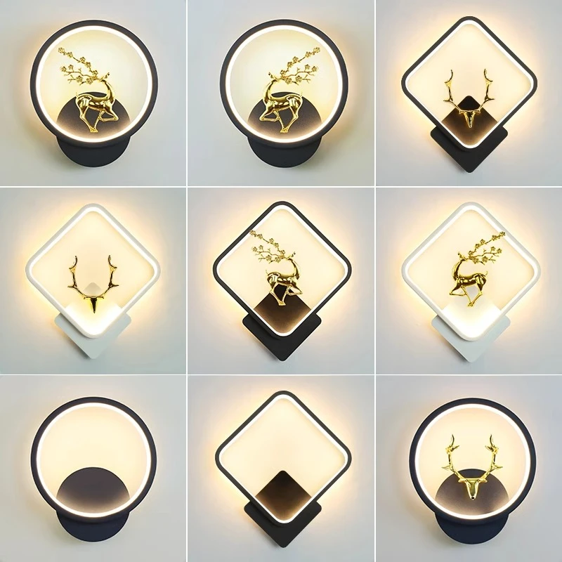 led壁灯极简床头灯北欧卧室现代简约酒店过道楼梯灯客厅背景墙灯