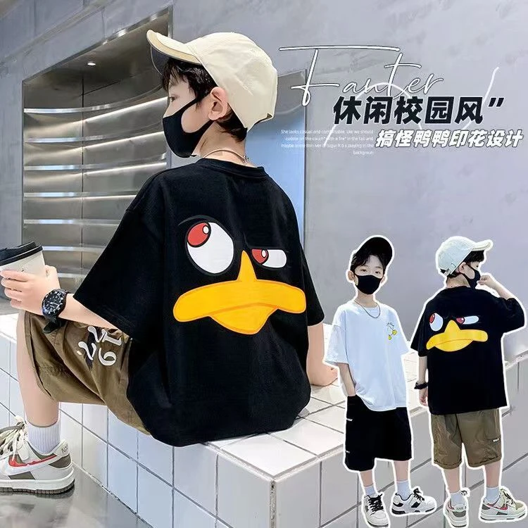 儿童装男童653款短袖t恤春夏2025年新款中大童男孩春装纯棉上衣潮