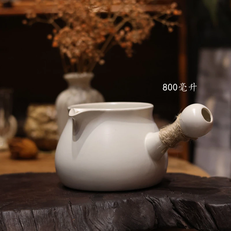 陶泥侧把罐烤茶罐煮茶器围炉煮茶家用电陶炉炭火煮茶壶罐罐茶