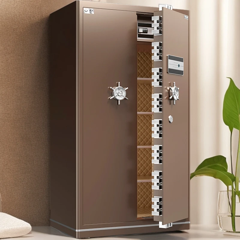 办公家用对开门大型保险柜智能指纹密码解锁全钢防盗防撬保险箱