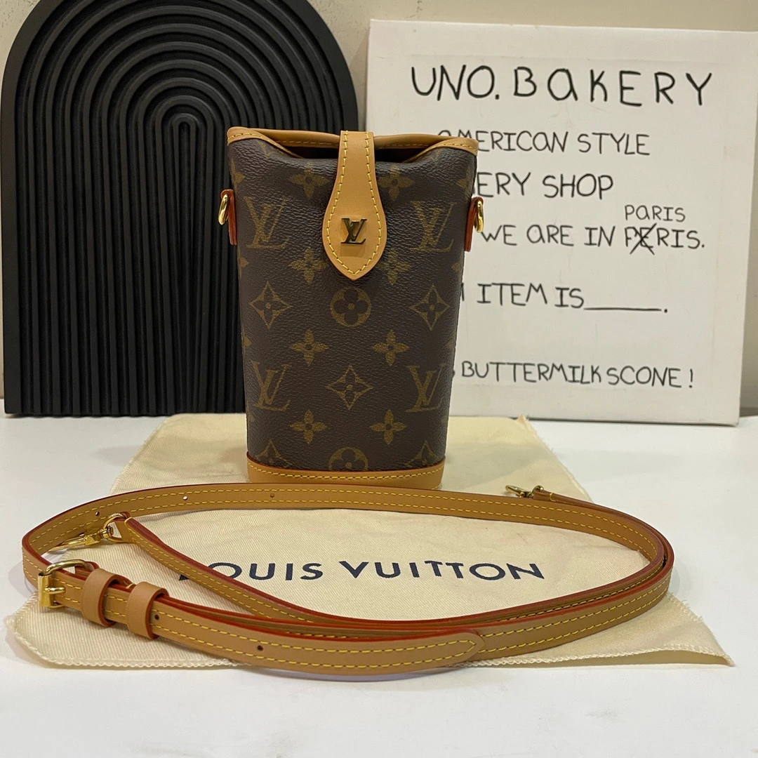 95新 LouisVuitton/路易威登 【蔡包紫】老花薯条包mini