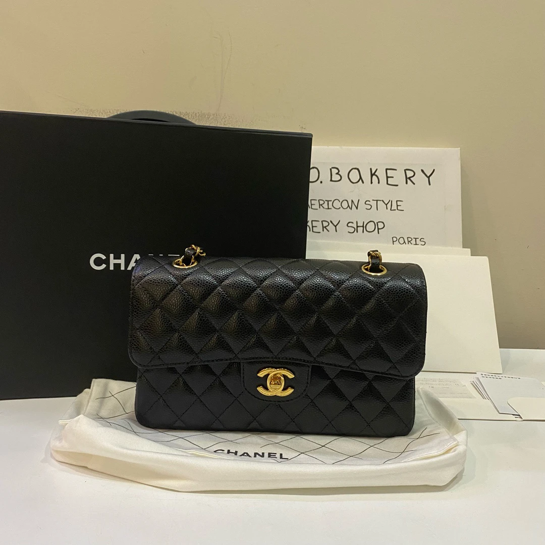 99新 Chanel/香奈儿 【蔡包紫】黑金cf小号/9443493