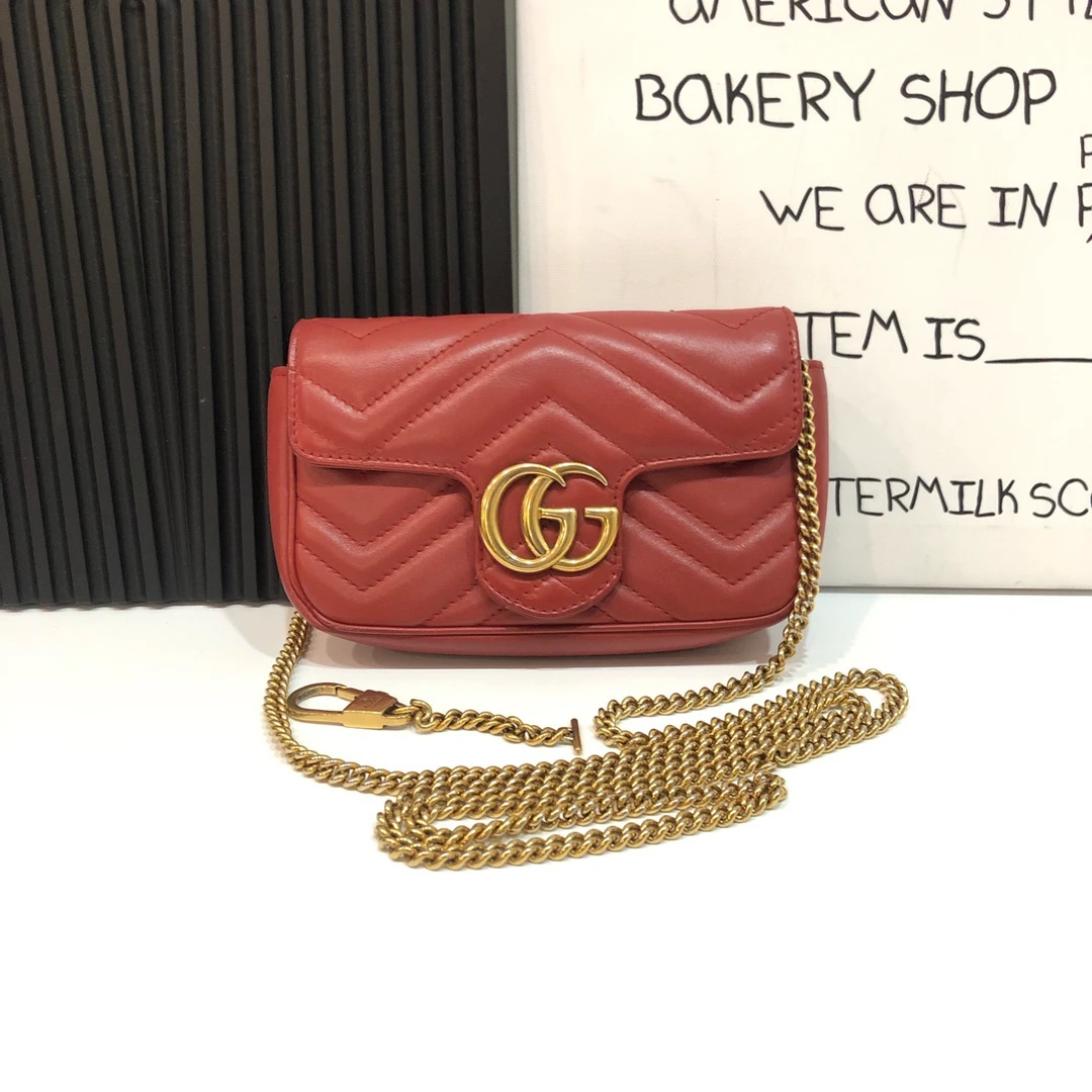 95新 GUCCI/古驰 【蔡包紫】马蒙mini/6582276