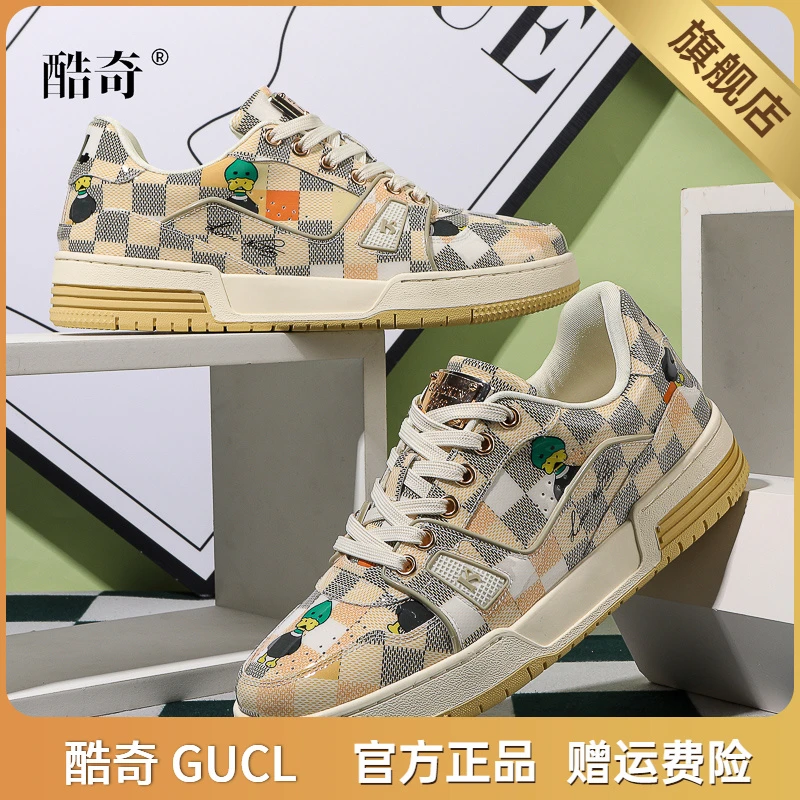 酷奇GUCL男鞋春秋款单鞋乐福鞋时尚百搭高档轻奢潮流低帮休闲男鞋