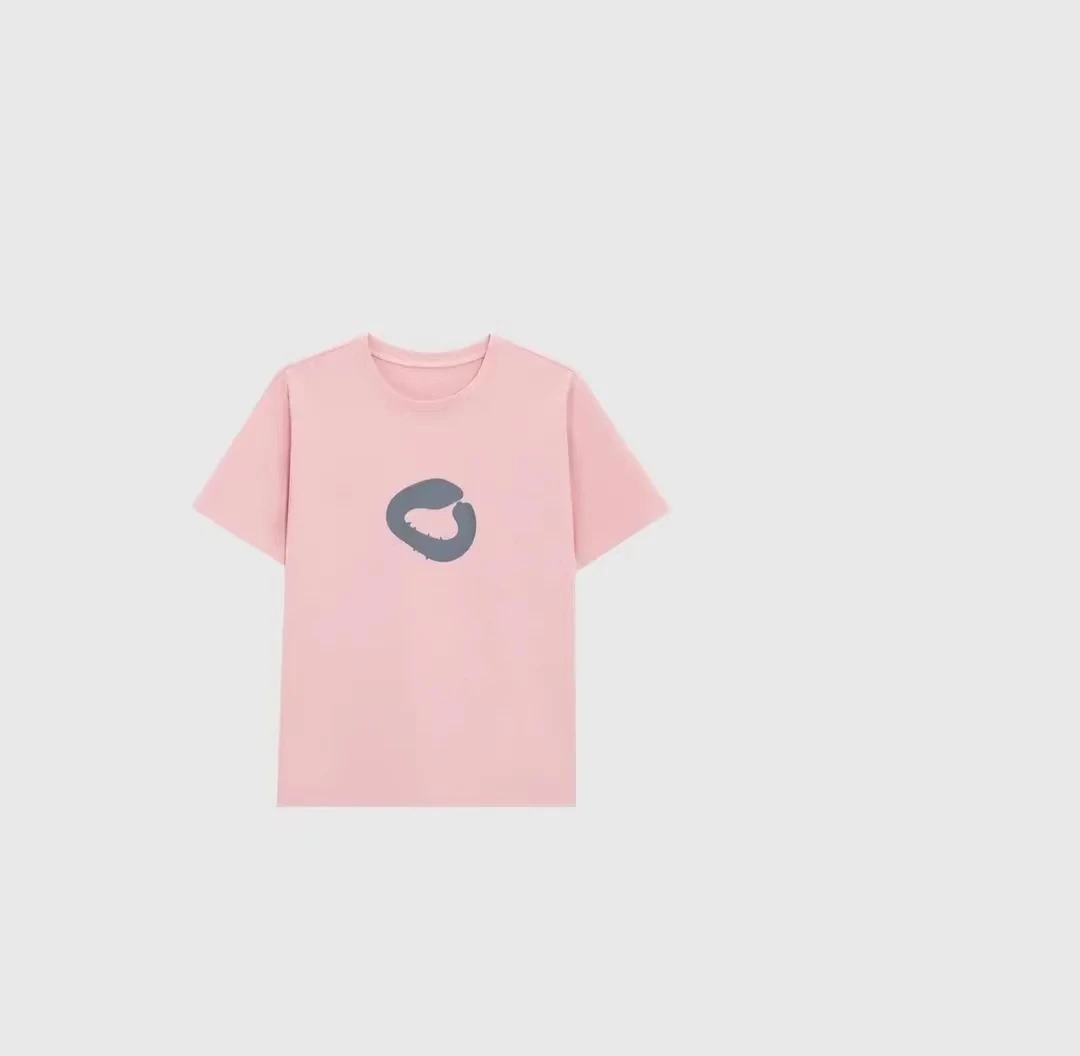 夏款200g丝光珠地棉休闲宽松薄款圆领显瘦烫图T恤