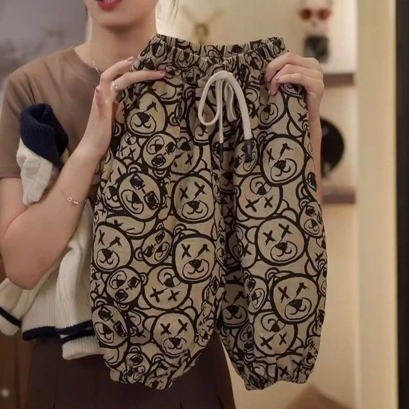 儿童2024韩版洋气宽松裤子新款百搭哈伦裤春秋季休闲裤潮款时尚