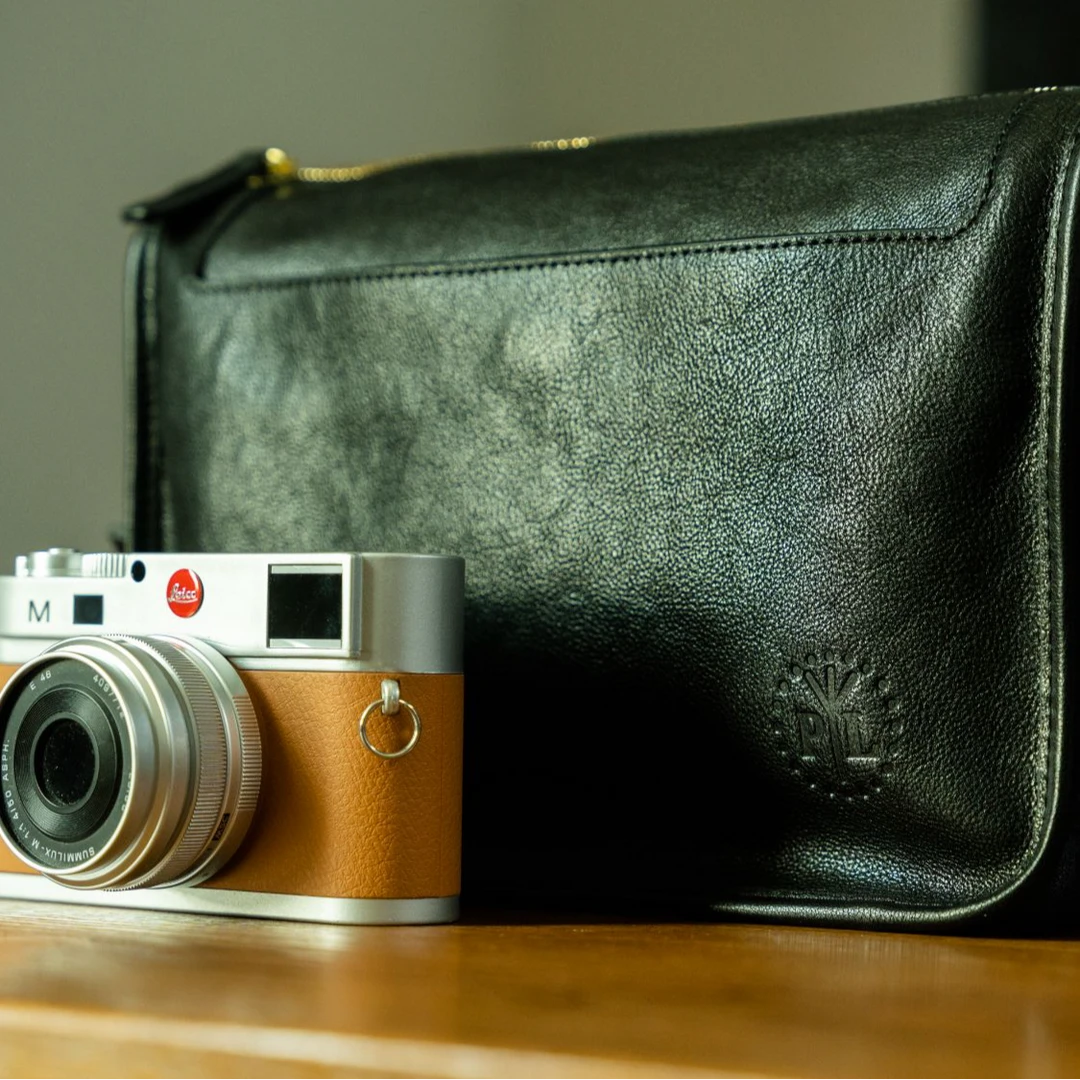 PAOLO LOREANZI 轻奢波士顿真皮行单肩斜挎包 黑色