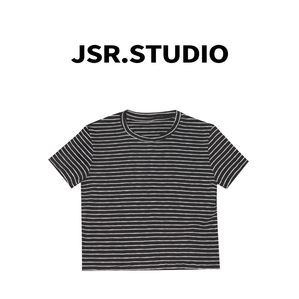 JSR studio【条纹小T】时尚减龄条纹上衣T恤极简设计圆领休闲