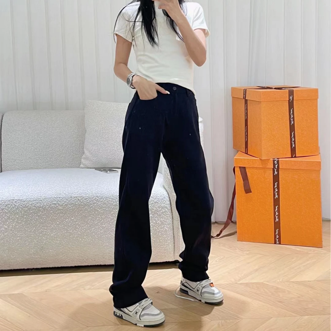 JSR studio 【蓝调】休闲简约直筒百搭休闲长裤 春夏纯色时尚