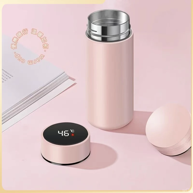 杯生日水杯迷你樱桃口袋温度显示杯子便携有温度显示学生男士