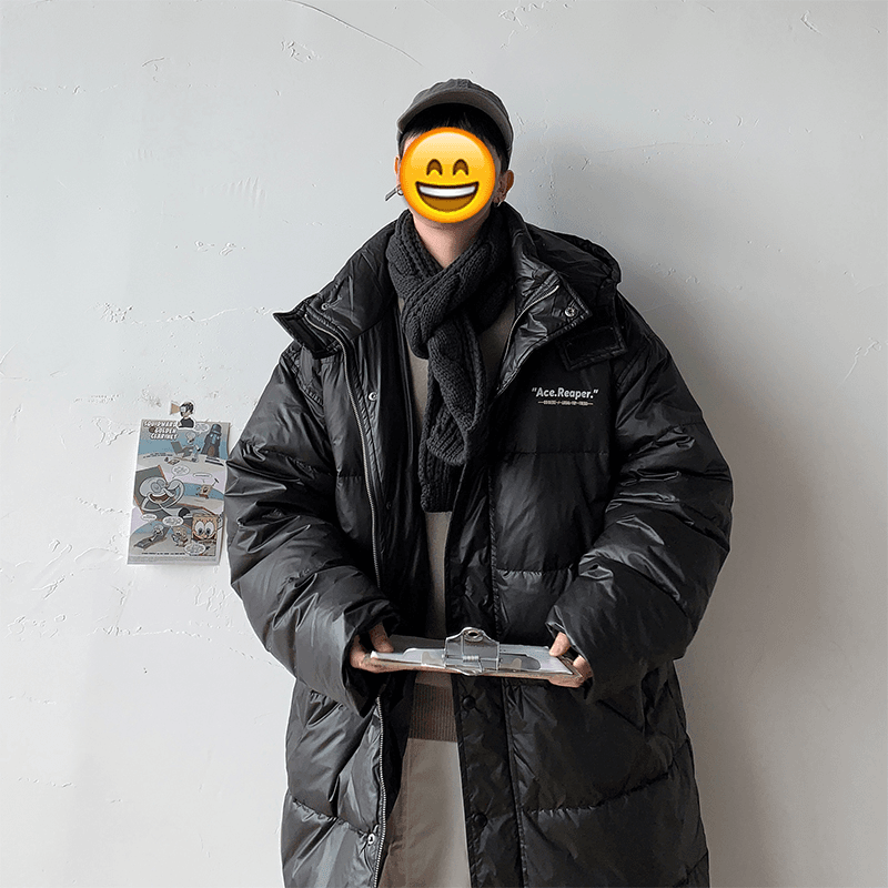 高端冬季新款连帽羽绒服男士休闲宽松保暖外套设计感情侣潮牌上衣