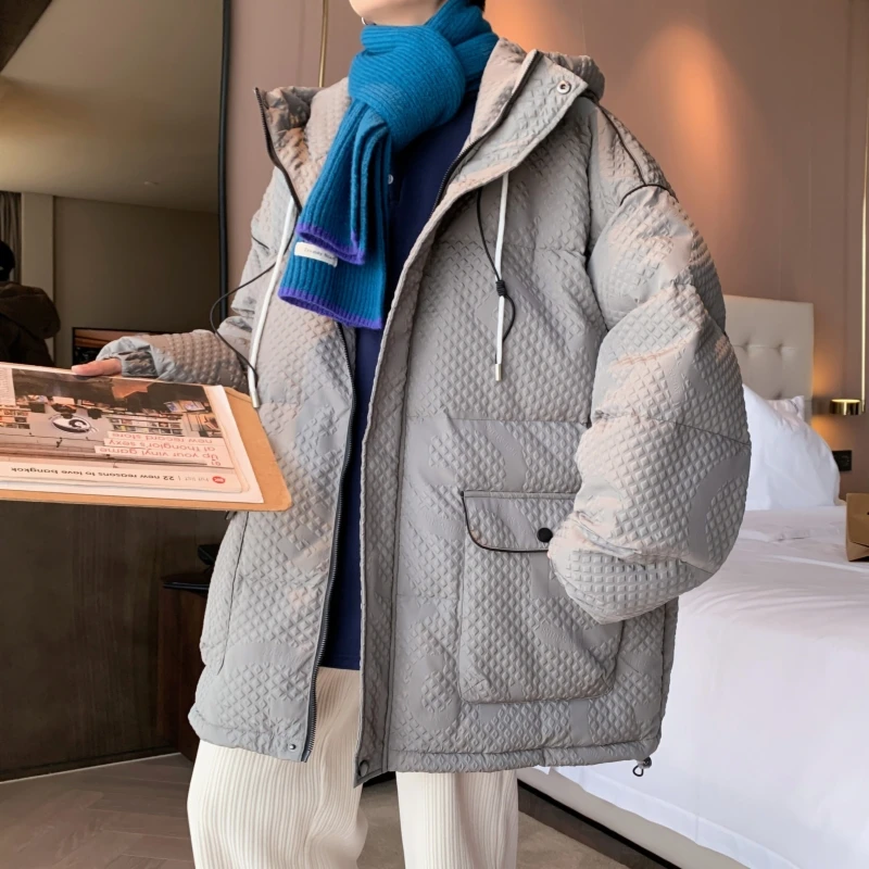 高端冬季羽绒服2023年新款男士休闲连帽外套高级感潮流百搭上衣