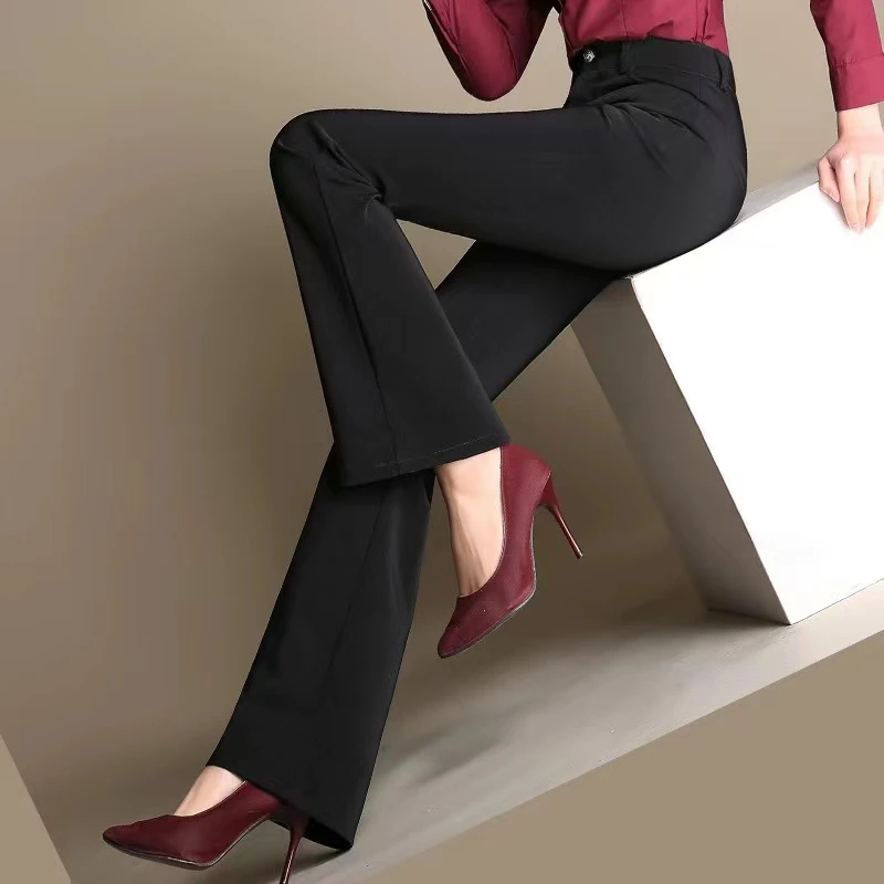 903 新款时尚显瘦垂感修身春夏中高腰西装裤