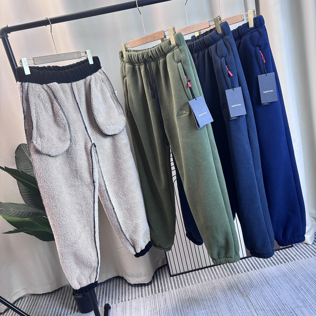 摇粒绒+羊羔绒！户外男士秋冬巨保暖加厚束脚运动休闲卫裤抓绒裤