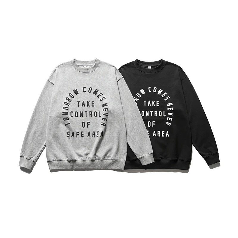 情侣款圆领卫衣 发泡印花