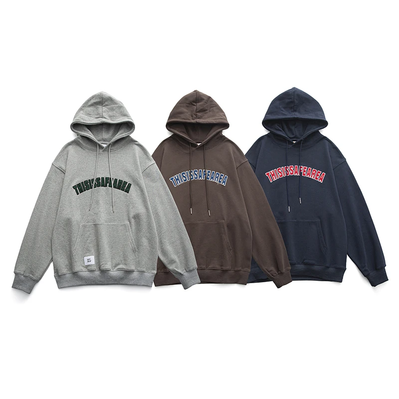 cityboy 日系连帽刺绣卫衣男女百搭套头卫衣