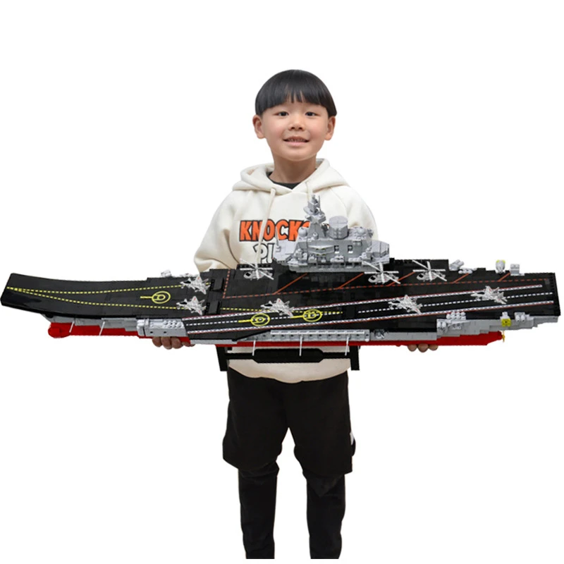 2165颗粒97公分航母模型大型辽宁号航空母舰拼装积木拼搭玩具