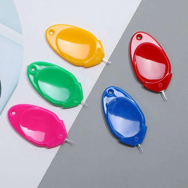 拇指多彩穿针器不锈钢金属制品缝纫配件