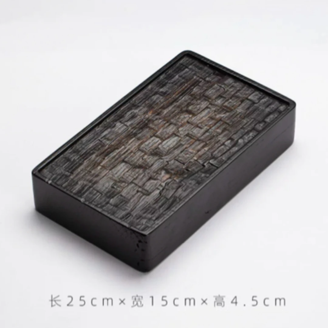 【慢悦•小店】黑烟熏白蜡木干泡台木质方形