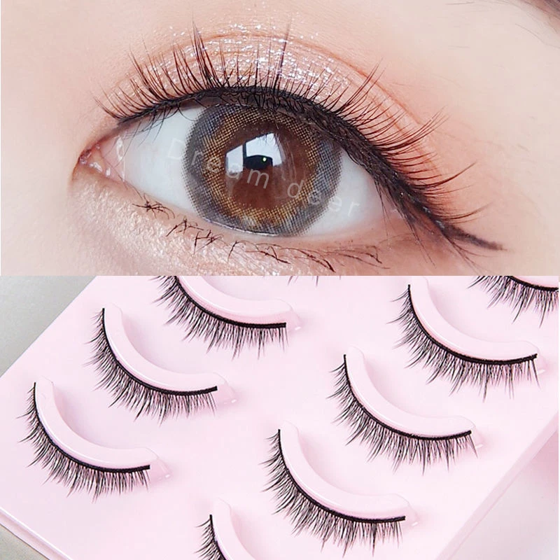 （肿眼泡可撑）假睫毛自然短款硬梗可撑双眼皮仿真卷翘新手