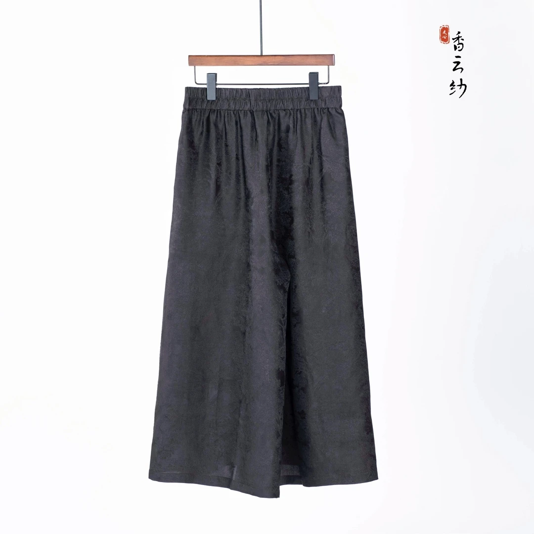 【走心非遗】香云纱休闲裤22Z22311299时尚阔腿夏季桑蚕丝高档