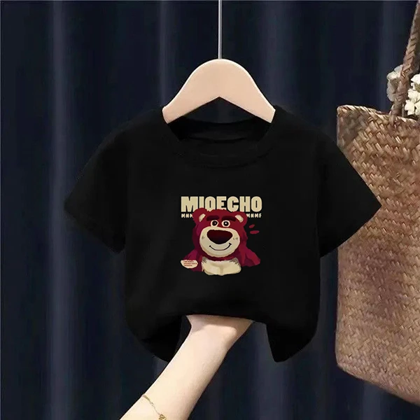 夏季女童纯棉女孩火龙果色t恤小童洋气韩版宝宝儿童半袖中小童T恤