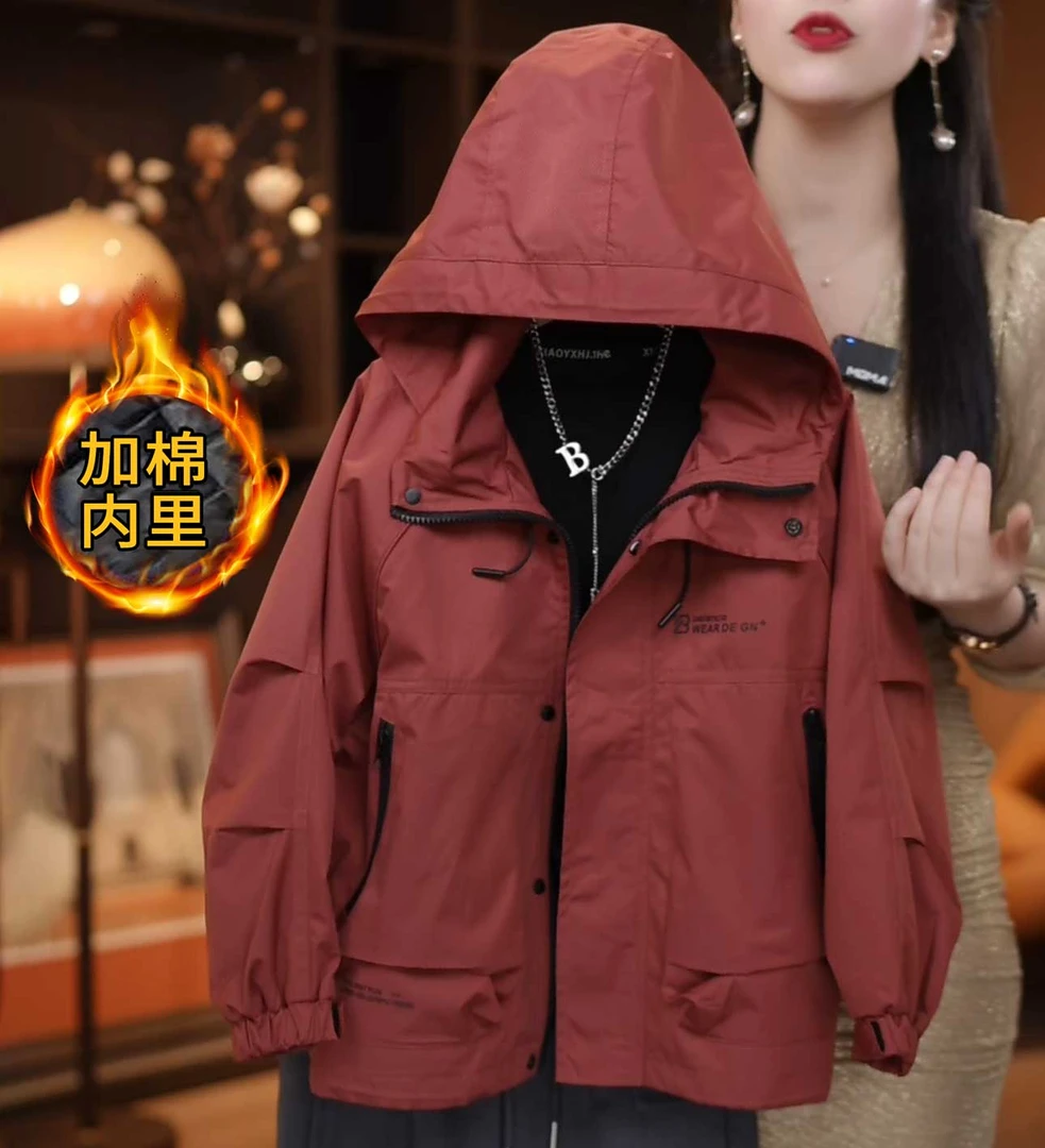 【现货】秋冬夹棉冲锋衣休闲潮流男童大童百搭外套韩版外套YG6423