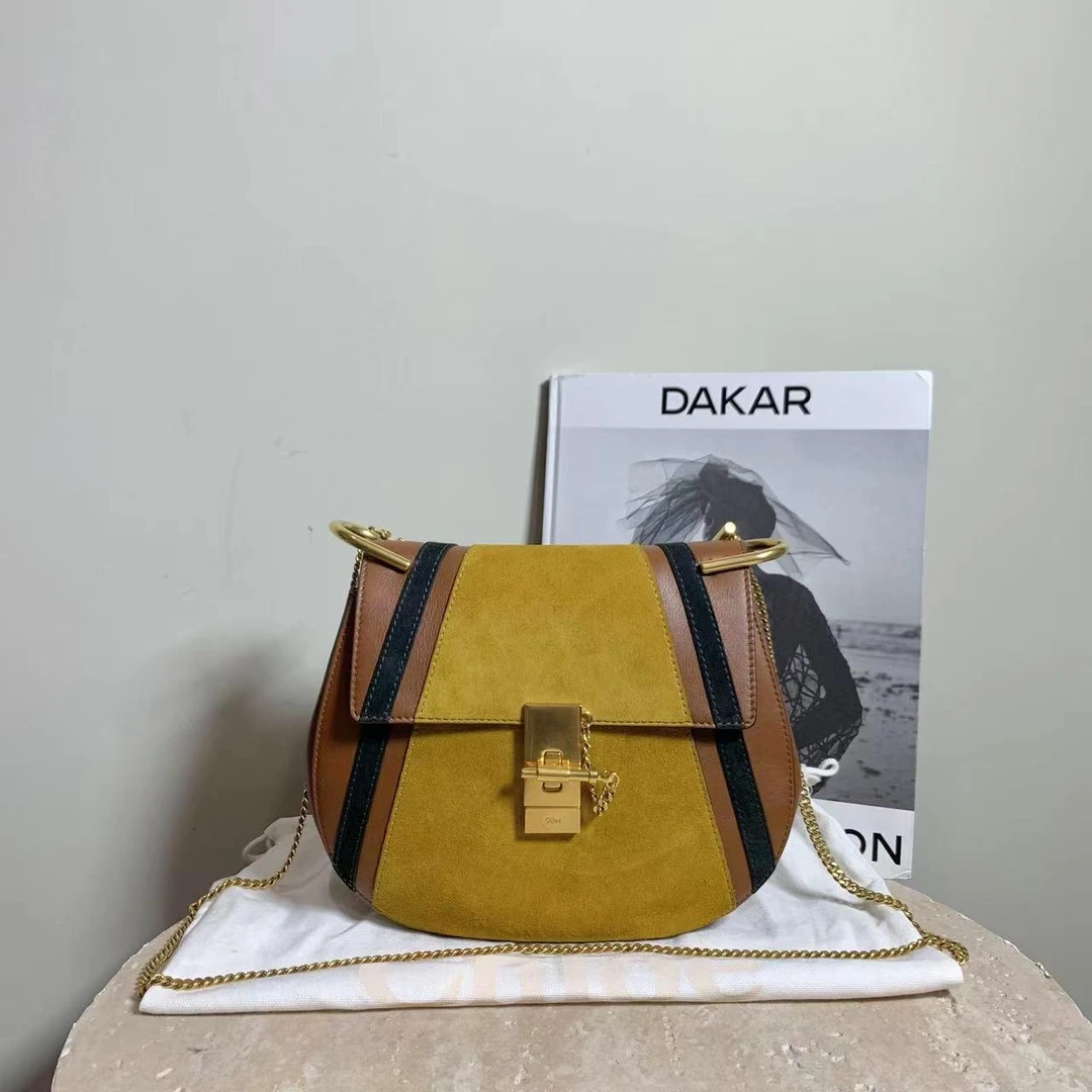 95新 Chloe/蔻依 壹臻/拼色小猪包 中号 91003184