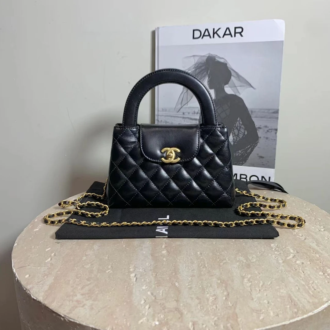 99新 Chanel/香奈儿 壹臻/99新23K黑金牛kelly大号 15392884