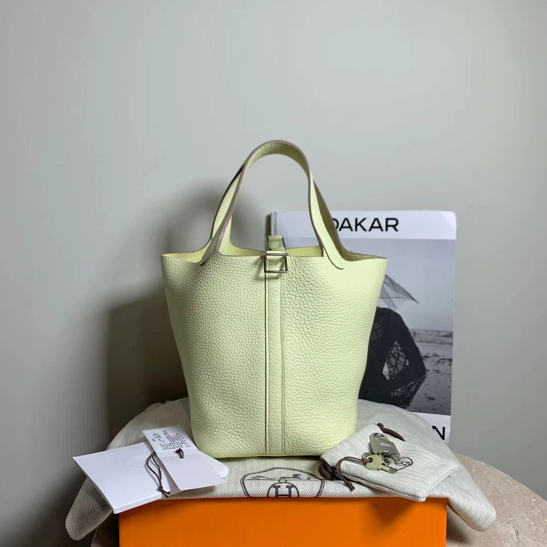 99新 Hermes/爱马仕 壹臻/米尔顿黄银扣菜篮子18 b刻 55045949