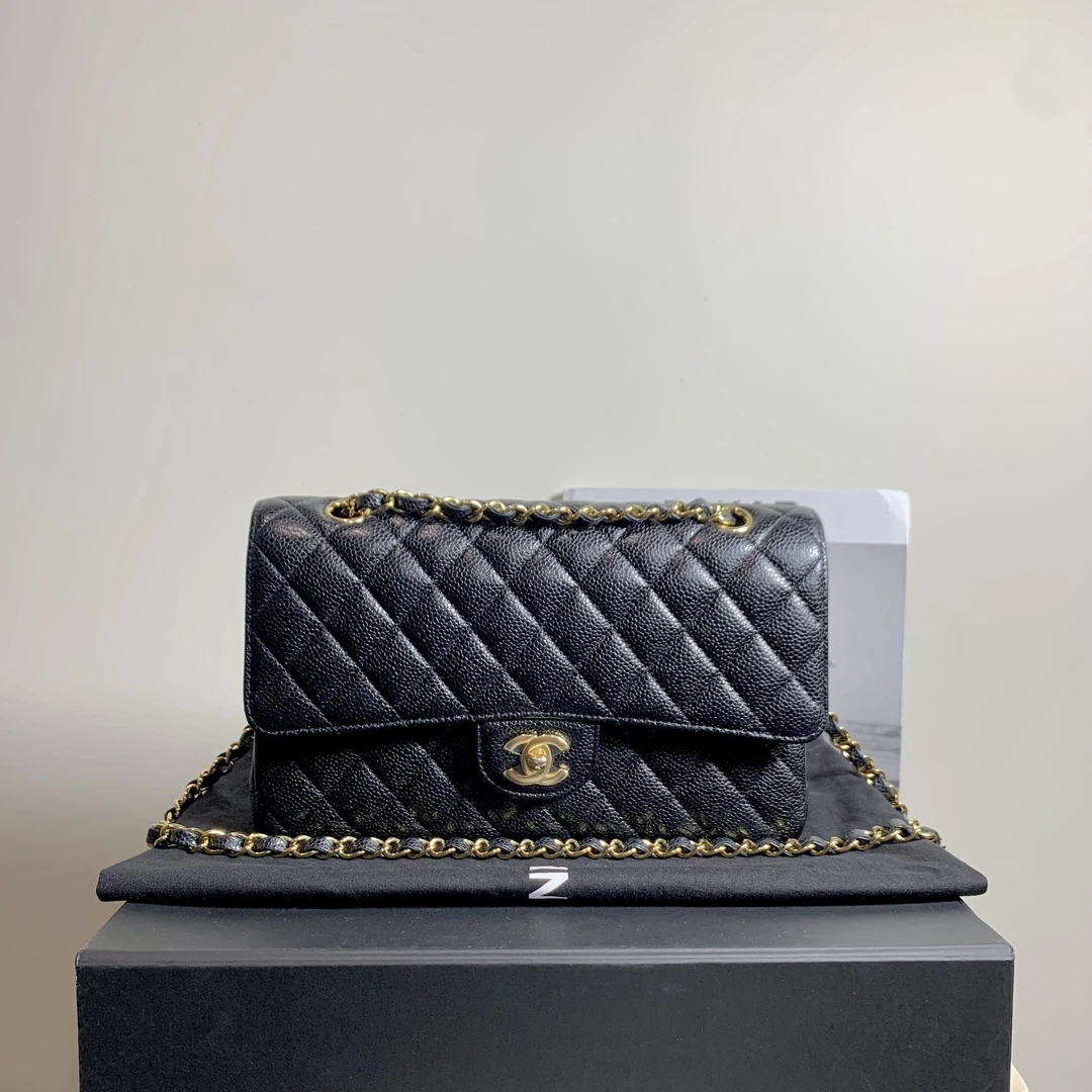 99新 Chanel/香奈儿 拆单壹臻/黑金荔枝cf中号22年芯片/52186571